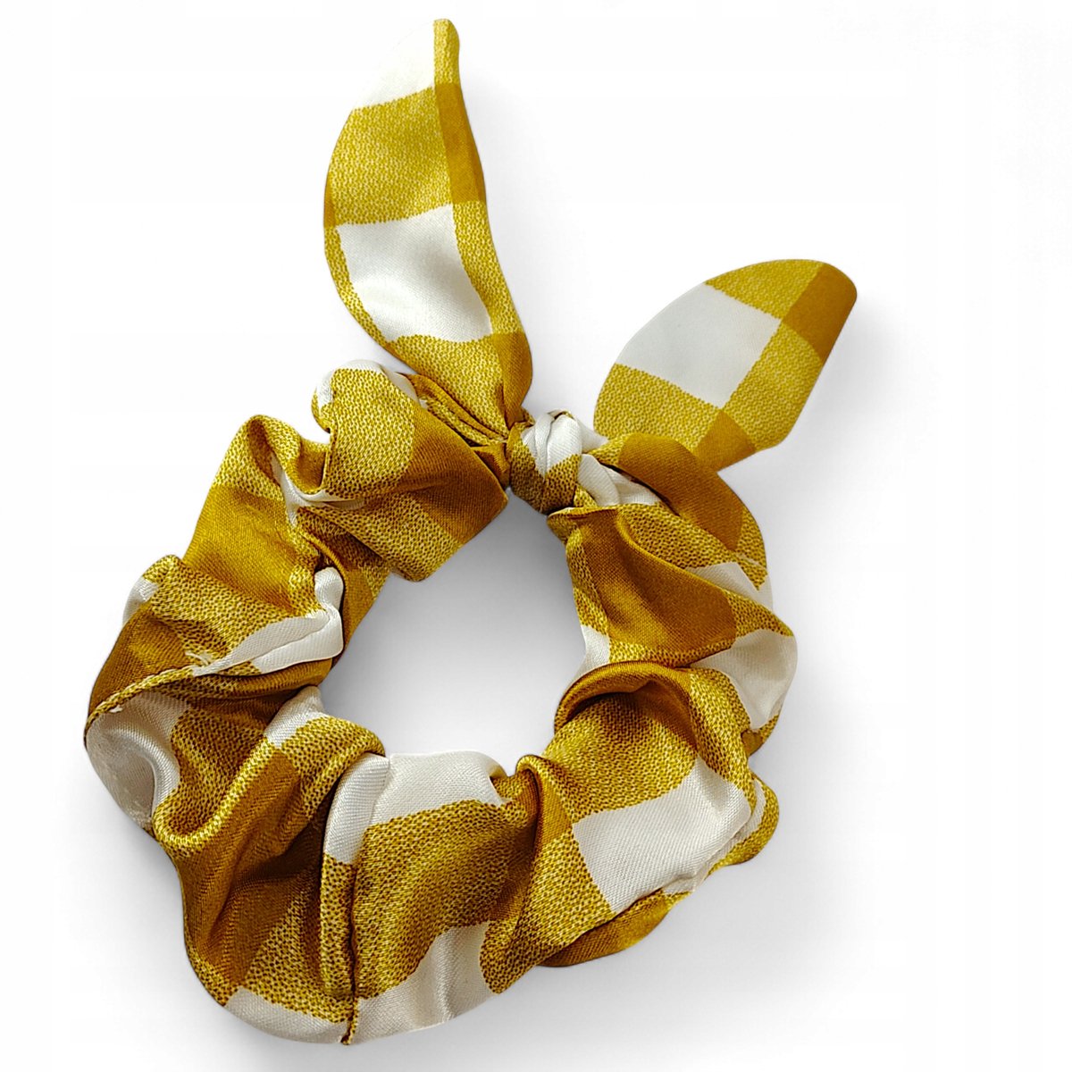 Scrunchies Haarbandjes - Geruite Stijl met Strik