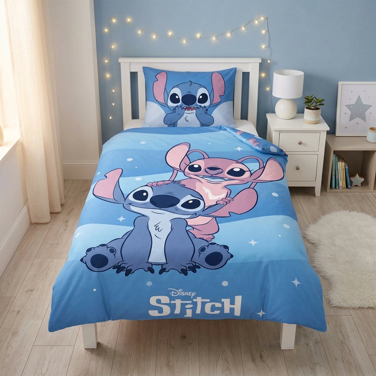 Disney Stitch en Angel Dekbedovertrek 140x200 cm + kussensloop 65x65