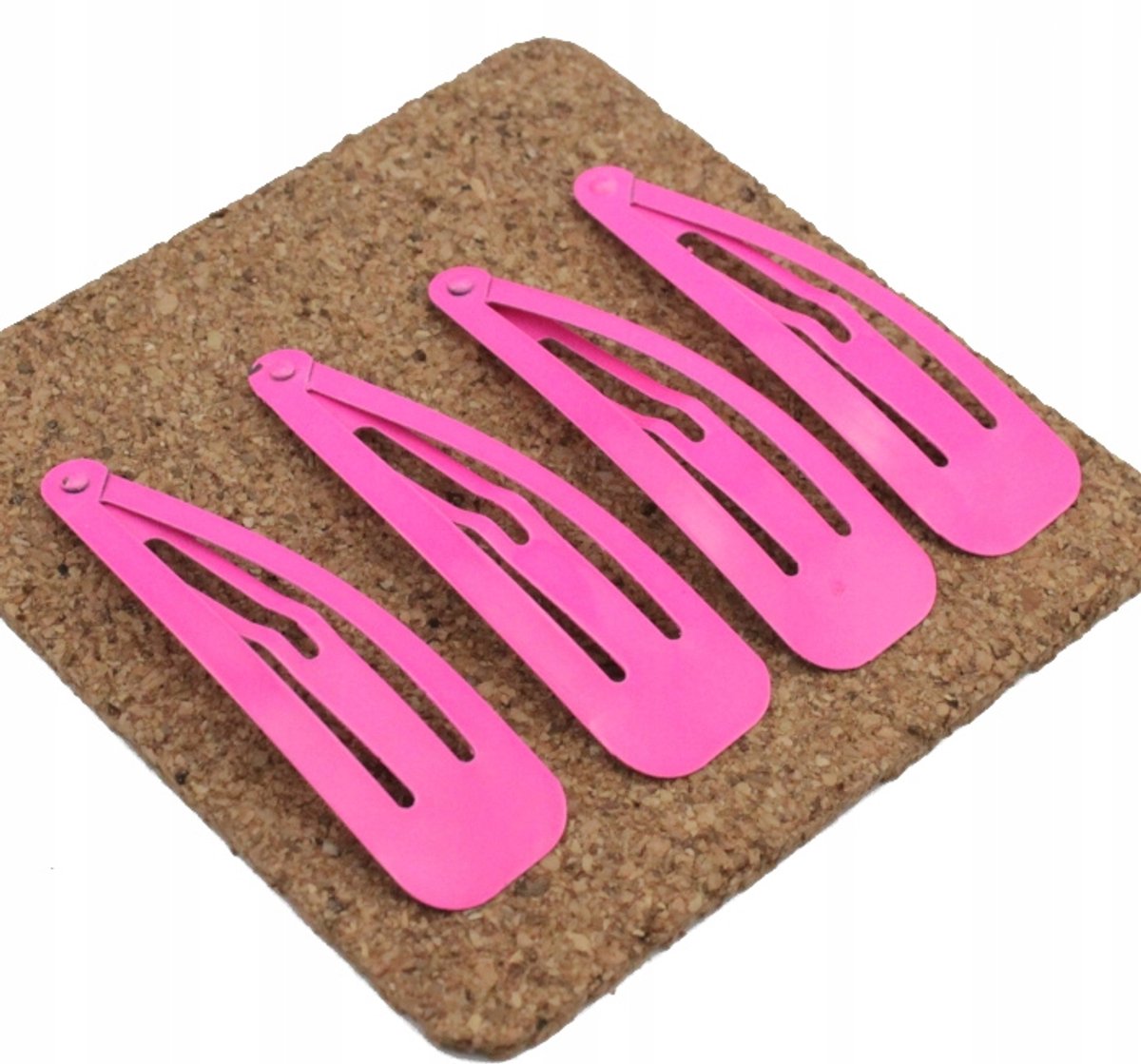 Grote Roze Metalen Haarspelden 7 cm - Set van 4