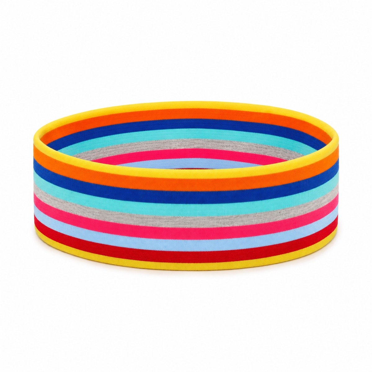 Haarsoires Haarband Stof 6cm - Regenboog Streeppatroon - Multicolor