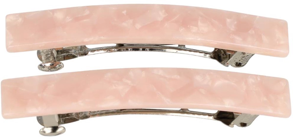 Haarsoires Haarspeld Patentspeld 6cm - Recht – Marmer Patroon – Roze – Set van 2 - Haarspelden voor Dames - Haarklem - Haarclip - Haaraccessoires - Hair Clip - Decoratieve Haaraccessoire
