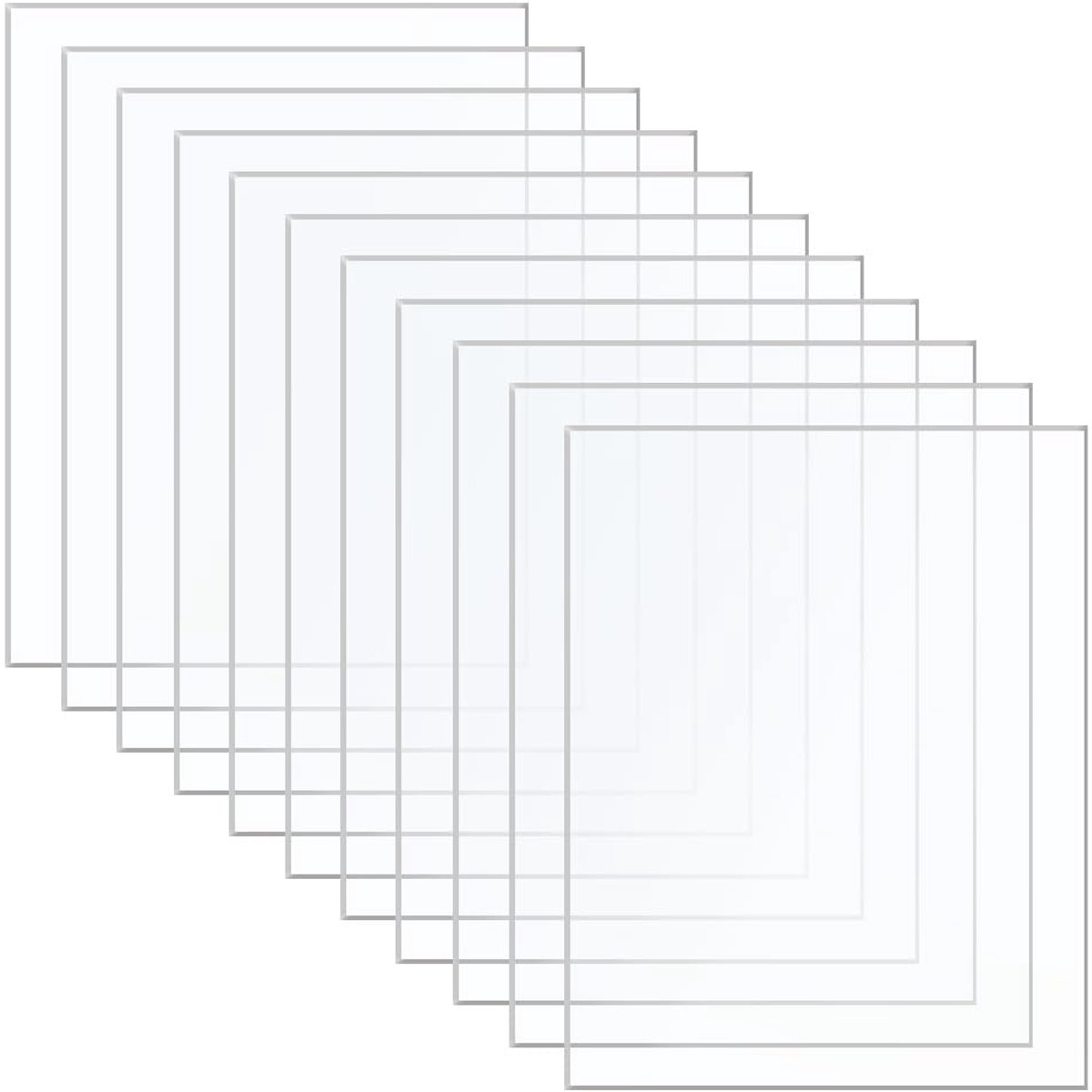 Acrylplaten 13 x 18 cm - Doorzichtig 2 mm dik - Plexiglas panelen - Ideaal voor decoratie - ShopVlot