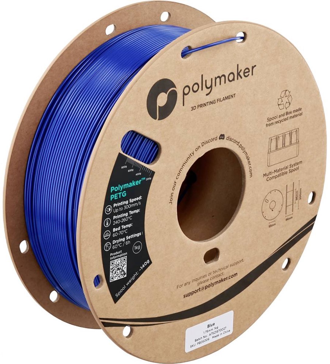 Polymaker PB05006 Filament PETG Highspeed filament 1.75 mm 1000 g Blue, Blauw 1 stuk(s)