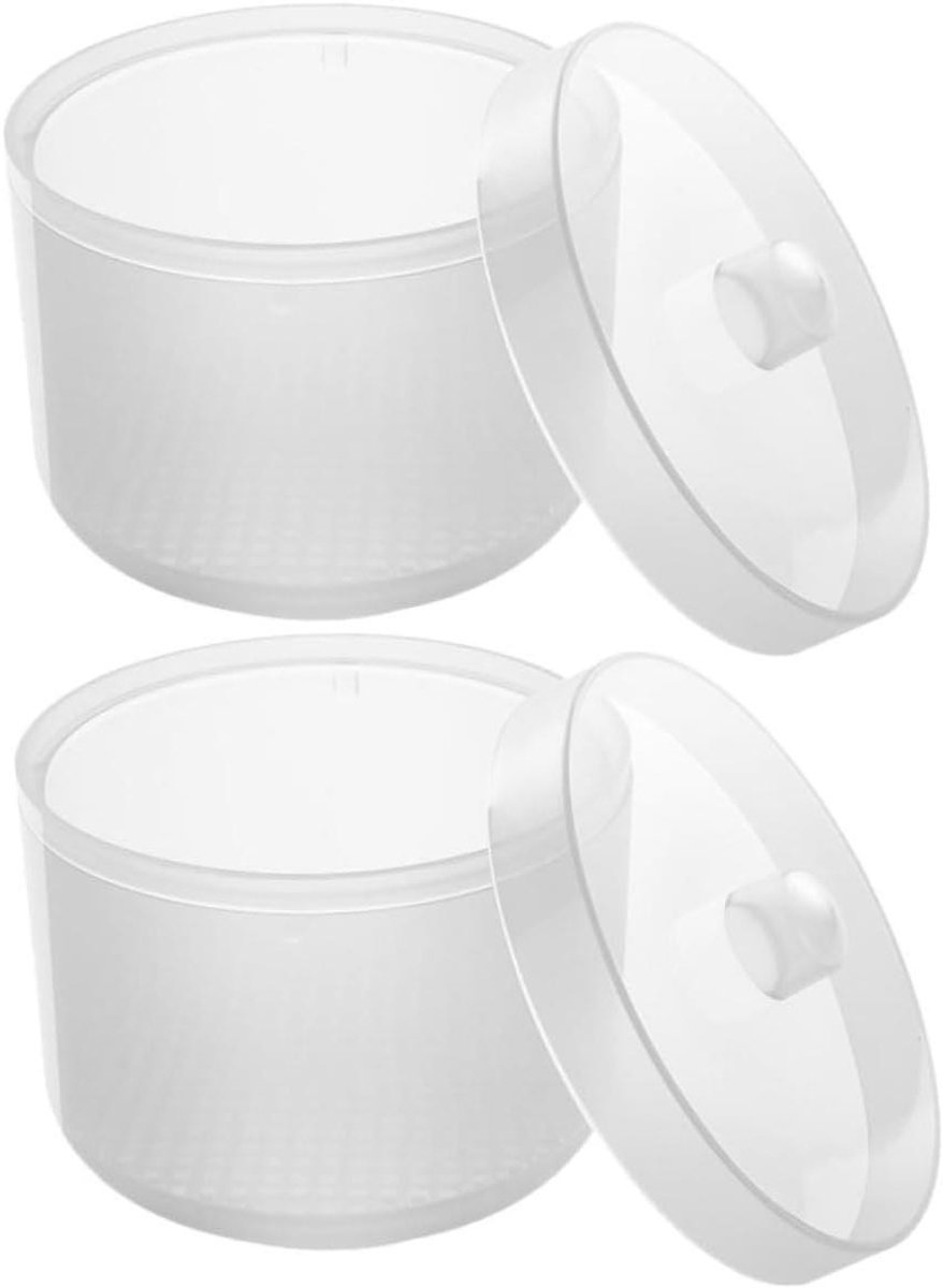 Sterilisatiebakjes Set - Nail Tools - Hygiënisch Werken - Met Draineerlaag - 2 Stuks - Wit