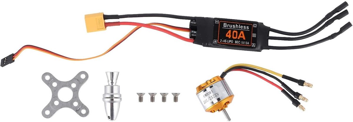 Krachtige 1400KV Brushless Motor Kit met 40A Elektronische Regelaar voor RC Drone en Helicopter Model