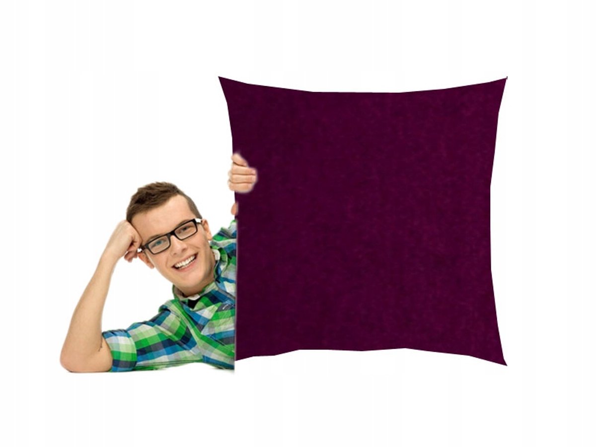 Jersey Kussensloop Jasiek 40x40cm - Zacht & Duurzaam - Pruim