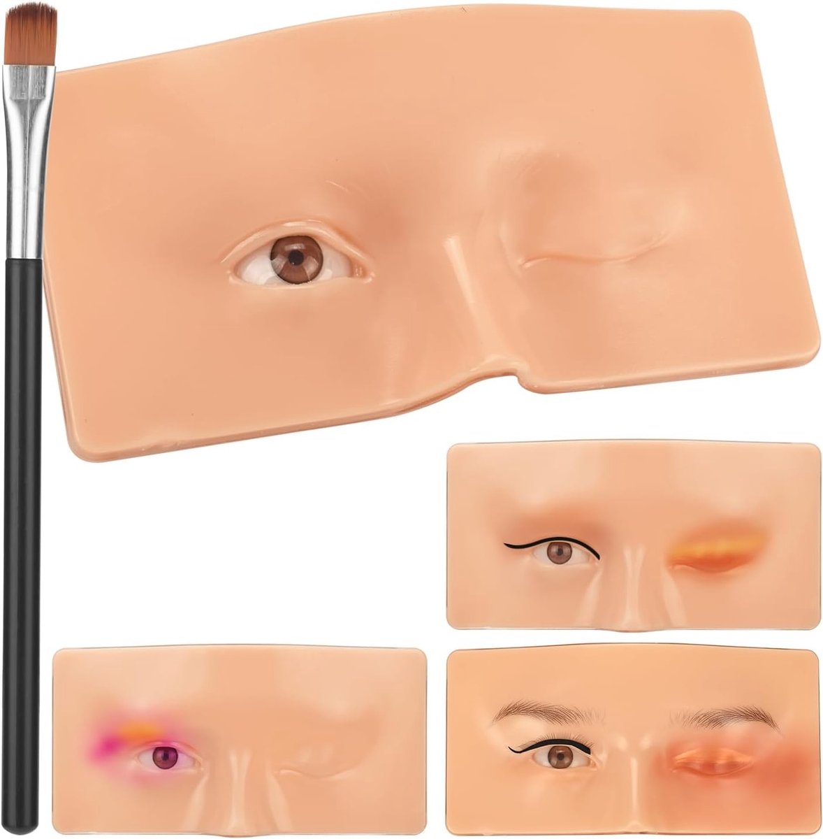 Siliconen Oefenbord voor Make-up: Perfect voor Permanente Cosmetische Make-up Training voor Beginners en Professionals met Make-up Kwasten