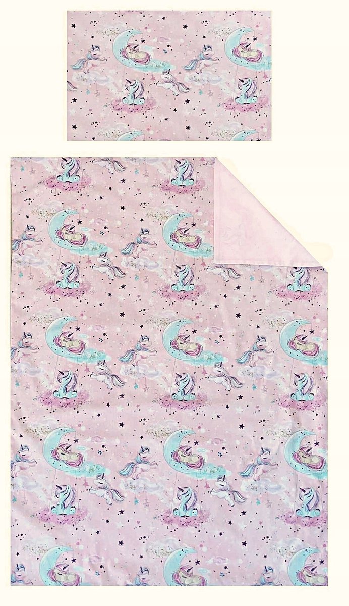 Merkloos Kinderledikant Laken Set 2-delig 75x100cm 40x60cm Katoen