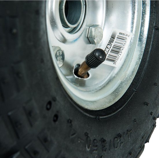 Opblaasbaar Wiel - Luchtband - Verplaatsen van Lasten - Offset As - 260 x 85 mm - Grijs — afbeelding 2