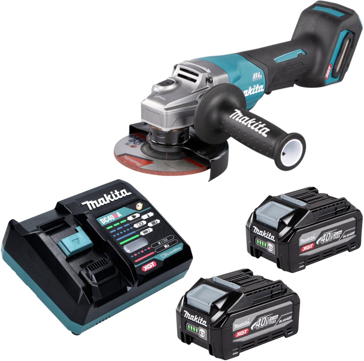 Makita GA 016 GZ accu haakse slijper 40 V max. 125 mm borstelloos XGT Solo - zonder accu, zonder oplader
