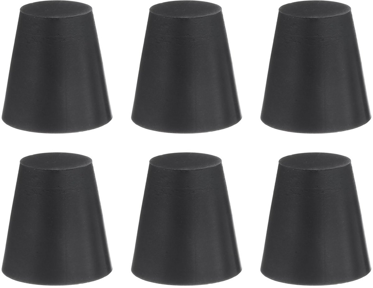 QUARKZMAN 6 stuks conische siliconen rubberen stop, 16 mm tot 25 mm, vaste rubberen stop, hoge temperatuur, siliconen - ShopVlot