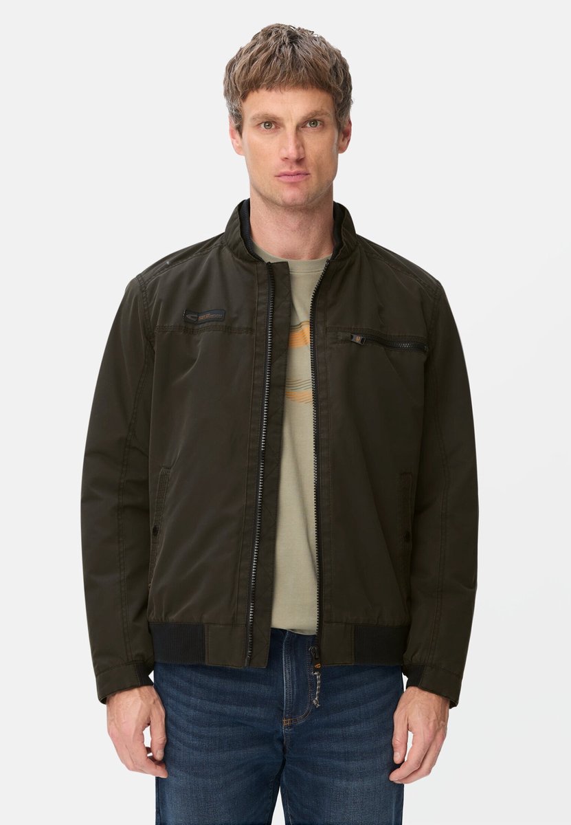 camel active Lichte bomberjack met gebreide boord - Maat menswear-28 - Bruin