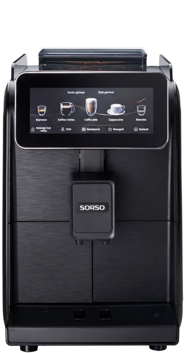 SORSO Terra T2 Volautomatische koffiemachine bonen met cold brew / ijskoffie - Zwart