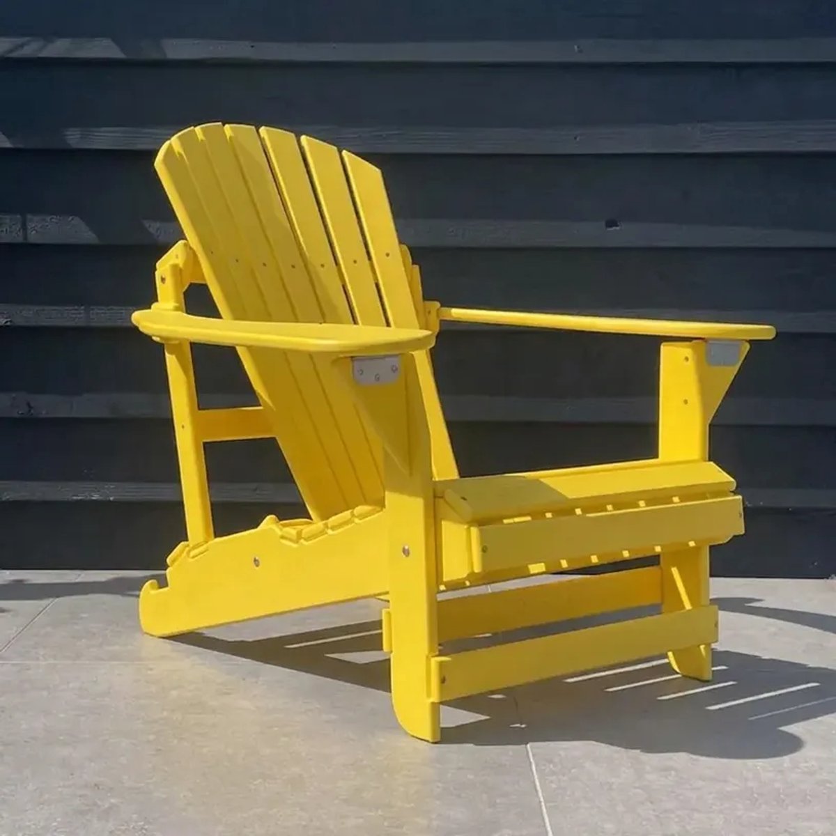 Originele Adirondack Tuinstoel Verstelbaar | Kunststof | Geel | 10 jaar garantie | Binnen 2-5 werkdagen geleverd | Canada Comfy Chair