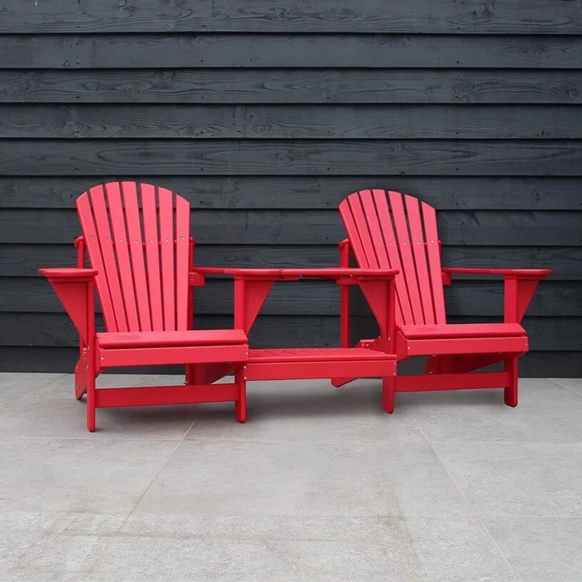 Originele Adirondack Tete-a-tete Tuinbank | Kunststof | Rood | 10 jaar garantie | Binnen 2-5 werkdagen geleverd | Canada Comfy Chair