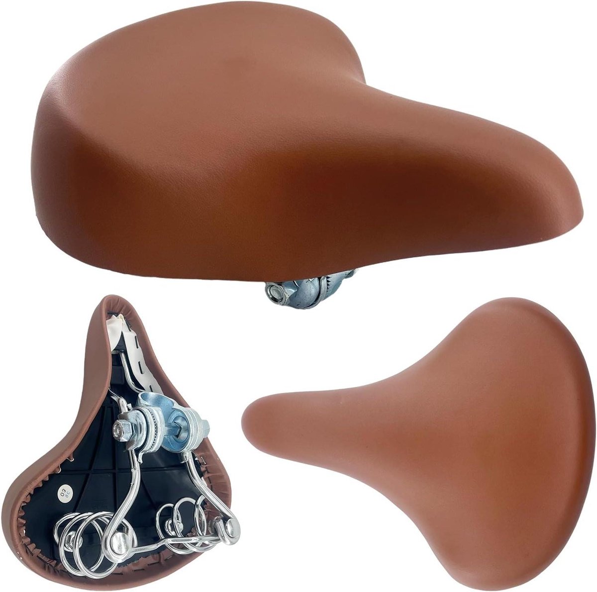 Kinderfietszitje - Fietszadel Kinderen - Veilig Fietsen - Waterdicht Schuim - 12-20 inch - Bruin