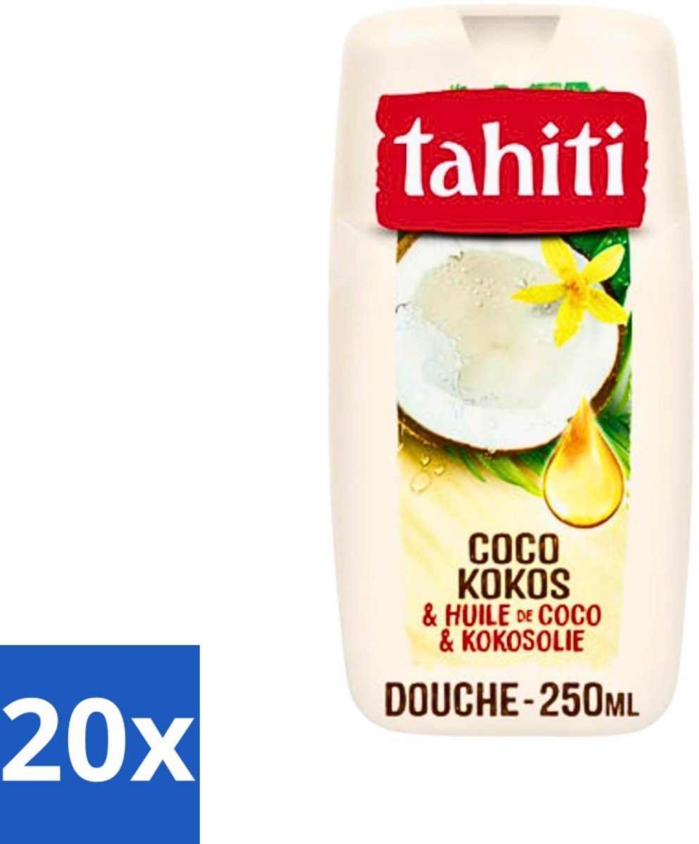 Tahiti - Douchegel - Kokos & Kokosolie - Hydraterend - 250 ml - Bulkverpakking - 20 stuks