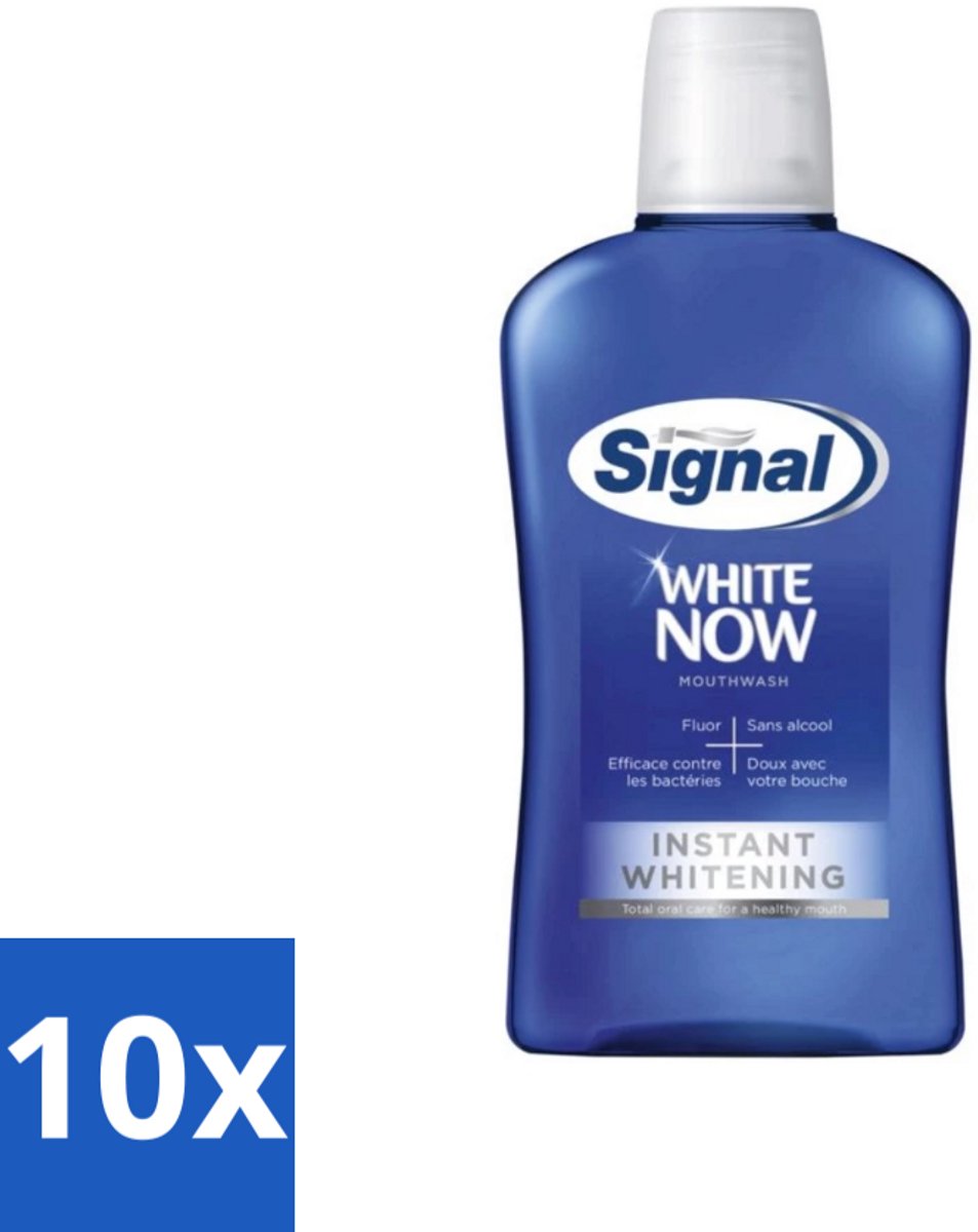 Signal - White Now - Mondwater - 0 % Alcohol - 500 ml - Bulkverpakking - 10 stuks