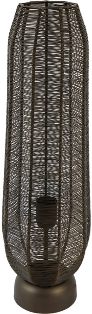 Light&living Tafellamp Ø18x60 cm SAMRET mat bruin-brons