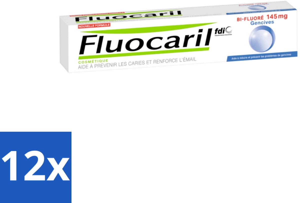 Fluocaril - Tandpasta - Met Fluoride - 75 ml - Voordeelverpakking - 12 stuks