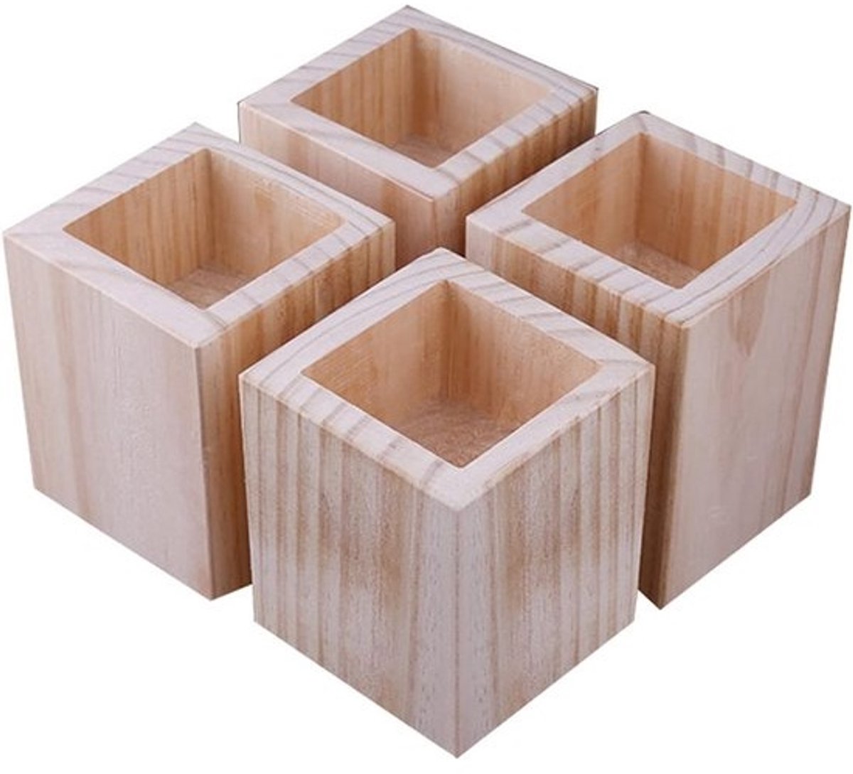 Houten Meubelverhoger voor Tafel en Bed - Set van 4 - 3 cm Hoog