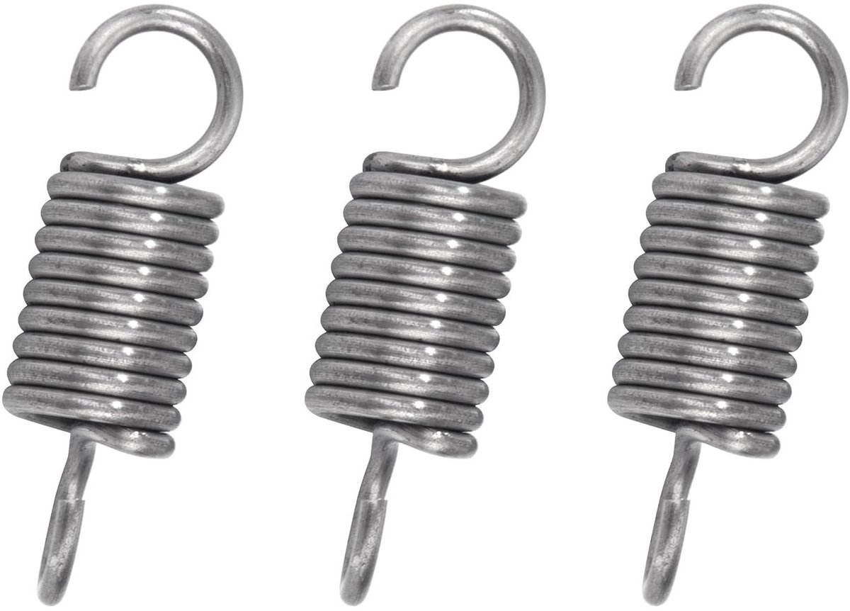 Rvs Tension Springs met Haak - 25 mm, 8 mm Buitendiameter, 1.2 mm Draaddiameter, 90 Graden Haakhoek, Maximale Treksterkte 4.2 kg, Duurzaam en Betrouwbaar voor Diverse Toepassingen