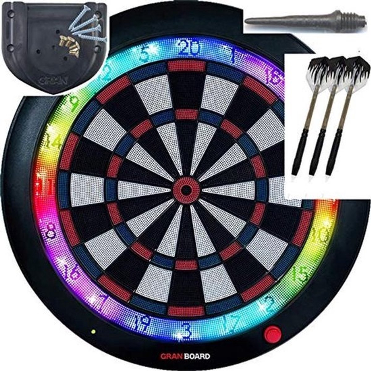 LED Dartbord met Speciale Beugel en Darts Set