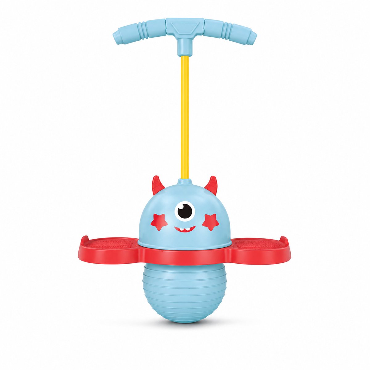 SEZGoods Pogo Ball voor Kinderen – Spring- en Balansspeelgoed met Handvat – Incl. Pomp – 79 cm – Blauw/Rood
