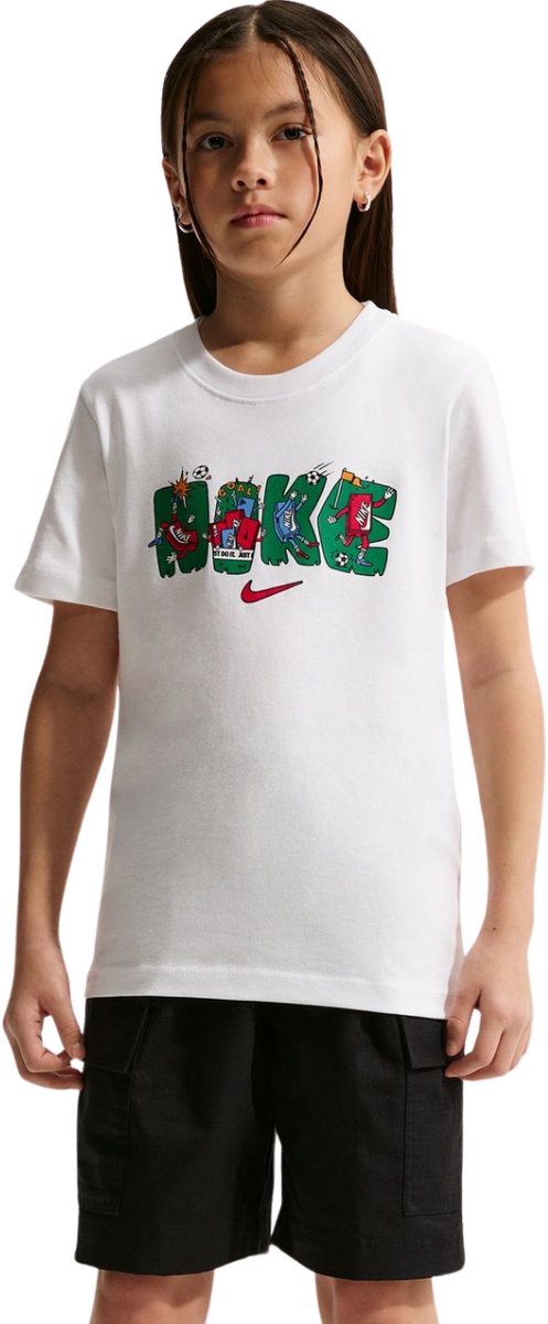 Nike T-shirt Kinderen Sportswear Wit - Maat XL