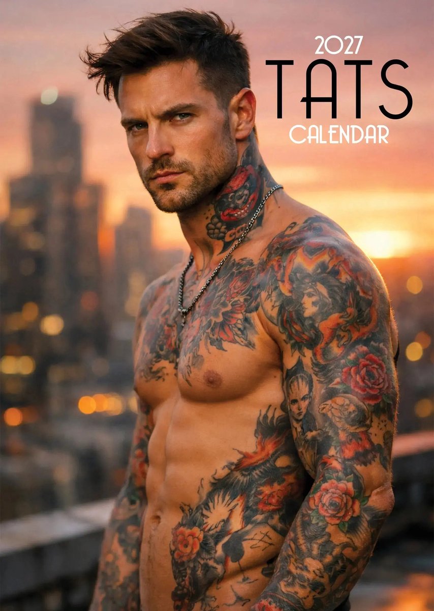 Tattoo Men A3 Kalender 2027