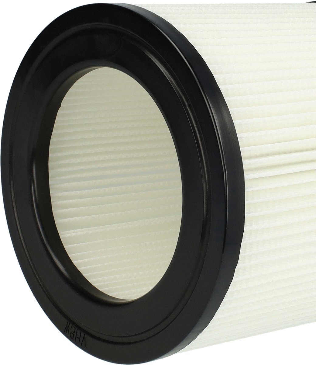 vhbw-plooifilter, compatibel met Kärcher WD 3, 2, 1-stofzuigers – patroonfilter, zwart-wit, afwasbaar