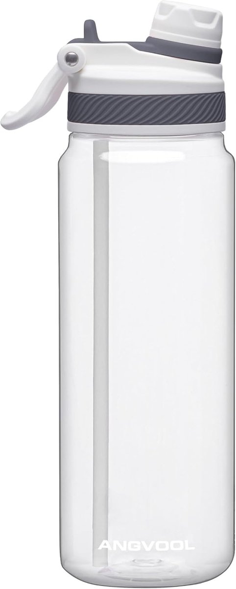 ANGVOOL Lekvrije Waterfles 2-in-1 met Rietje, BPA-vrij, 900 ml