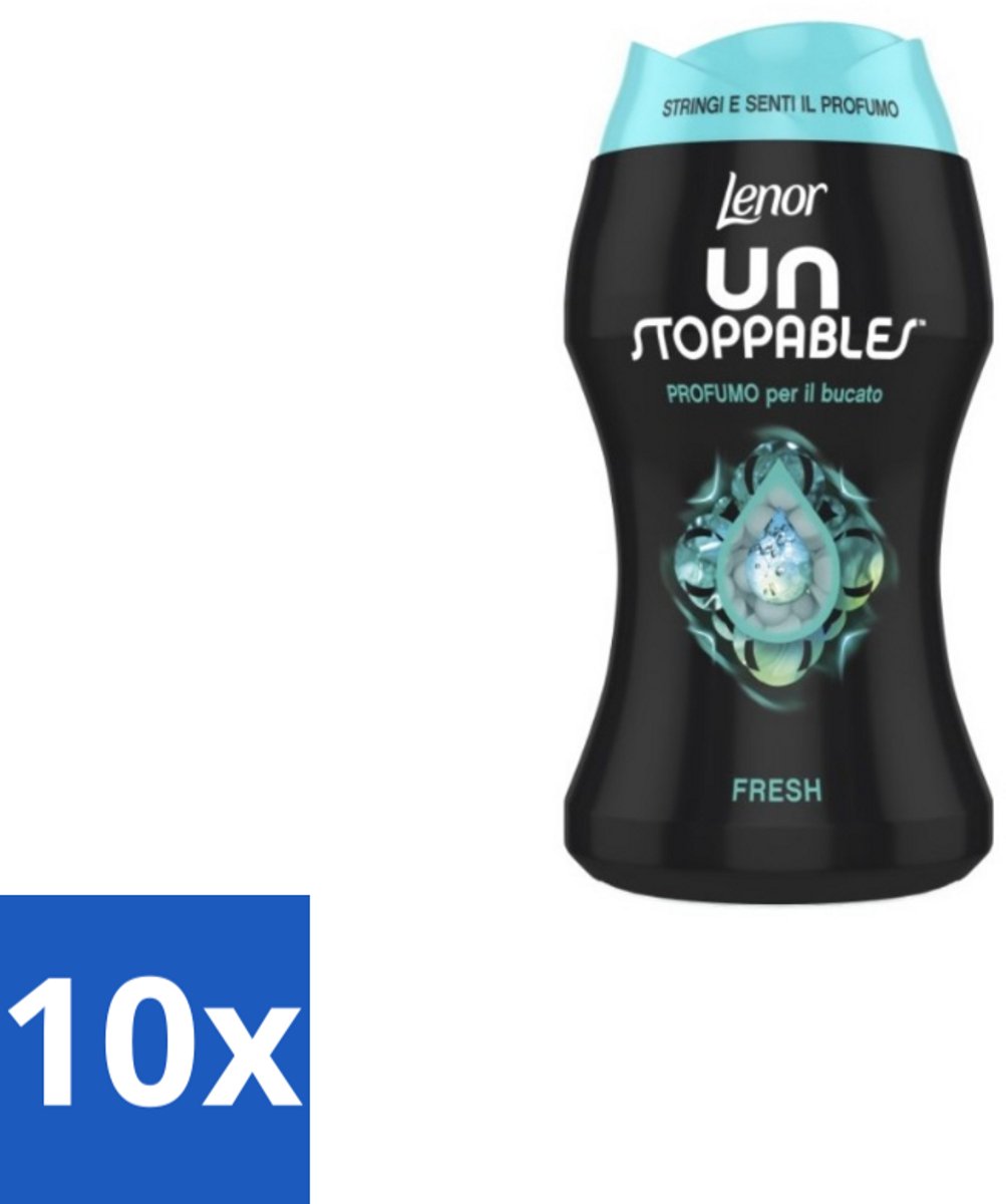 10 x Lenor Unstoppables – Geurbooster – Fresh - 10 Wasbeurten - 140 g - Geurbooster Was - Frisheid Was - Geurparels Was - Wasgeur - Frisheid Kleding