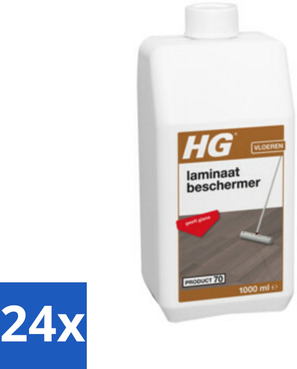 24 x HG Laminaatbeschermer 1 liter - Laminaatvloer Beschermer - Laminaatglans - Laminaat Onderhoud - Laminaat Bescherming - Vloeren Beschermen