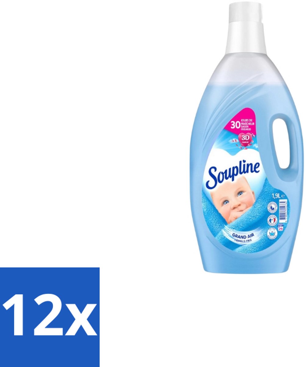 Soupline – Wasverzachter – Hemels Fris – 1,9 L - Voordeelverpakking - 12 stuks
