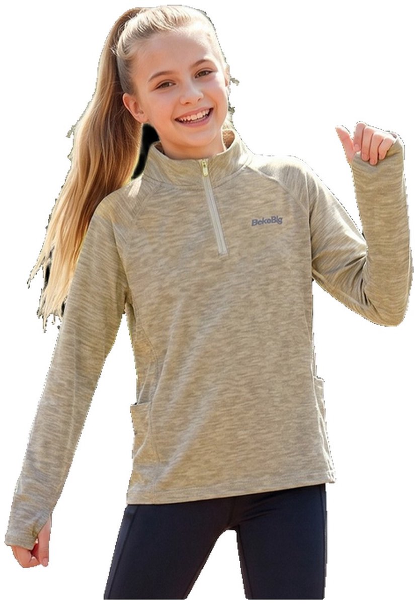 Currero Quarter Zip Meisjes Sweater Met Rits Jumper Quarterzip Hoodie Meisje Warme Trui Vest Lang Coltrui 13-14 Jaar Gemengde Kleur