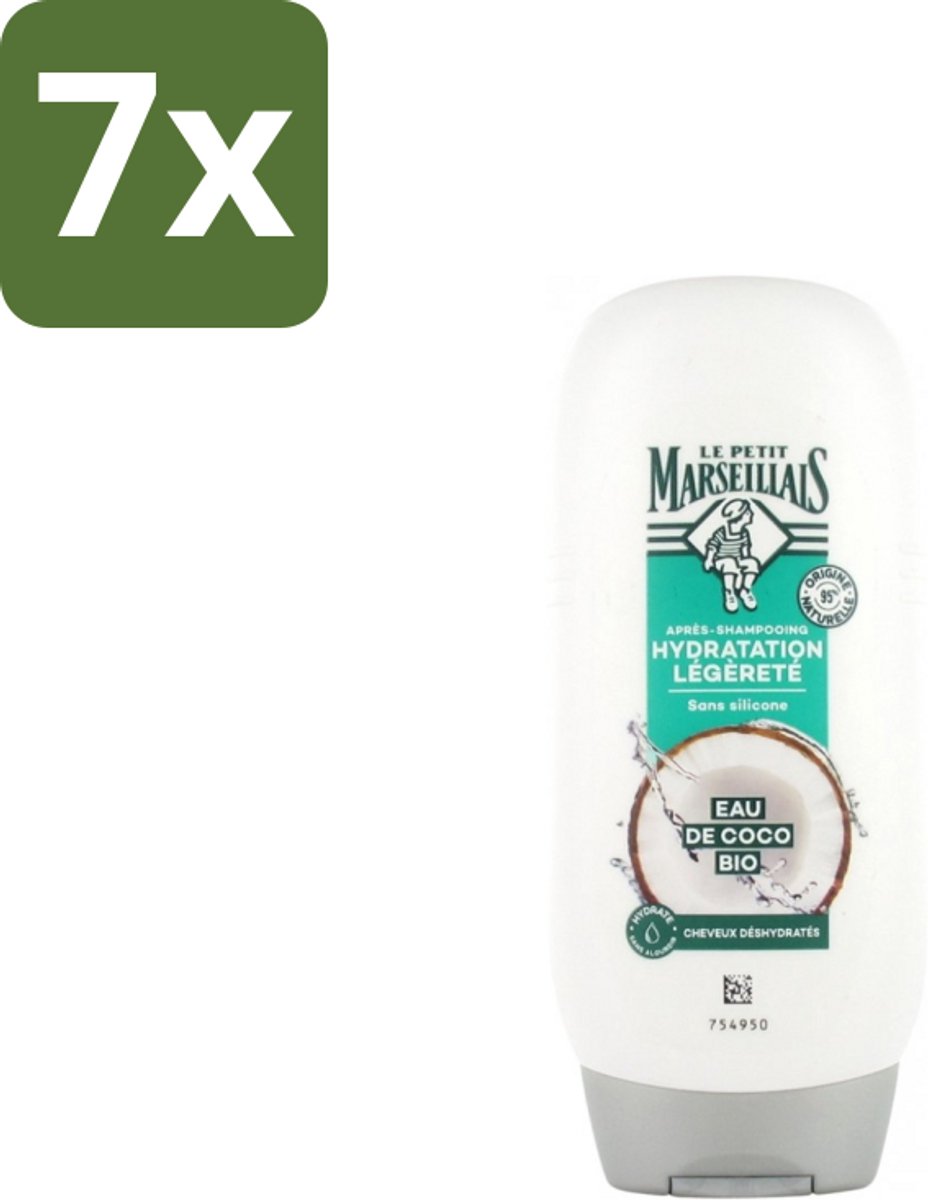 Le Petit Marseillais – Conditioner – Eau de Coco Bio – 250 ml - Bulkverpakking - 7 stuks