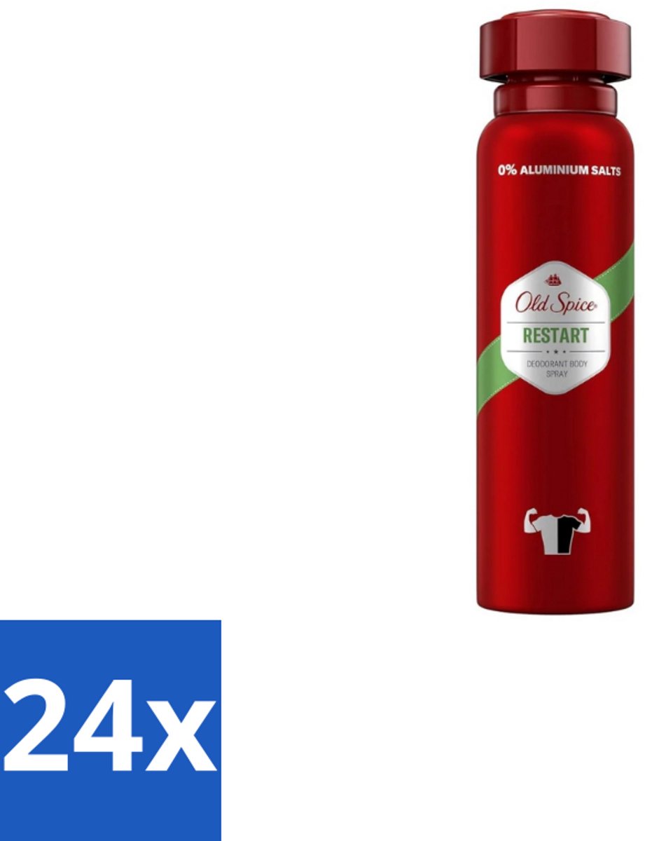Old Spice – Deospray – Restart – 150 ml - Voordeelverpakking - 24 stuks