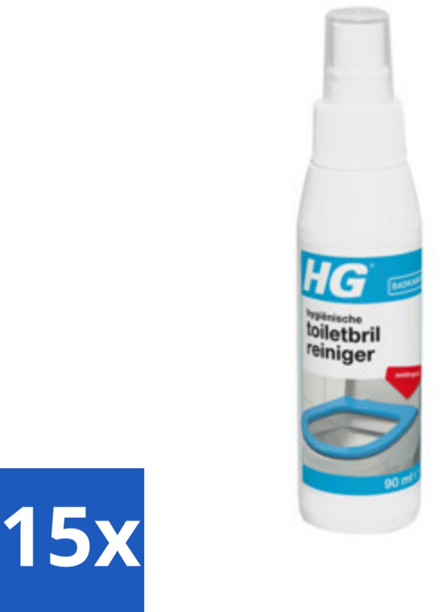 15 x HG Hygiënische Toiletbrilreiniger 100 ml - Toiletbril Reinigen - Hygiënische Toiletbril Reiniger - Sneldrogende Toiletbril Reiniger - Toiletbril Schoonmaken - Toiletbril Reinigen Snel