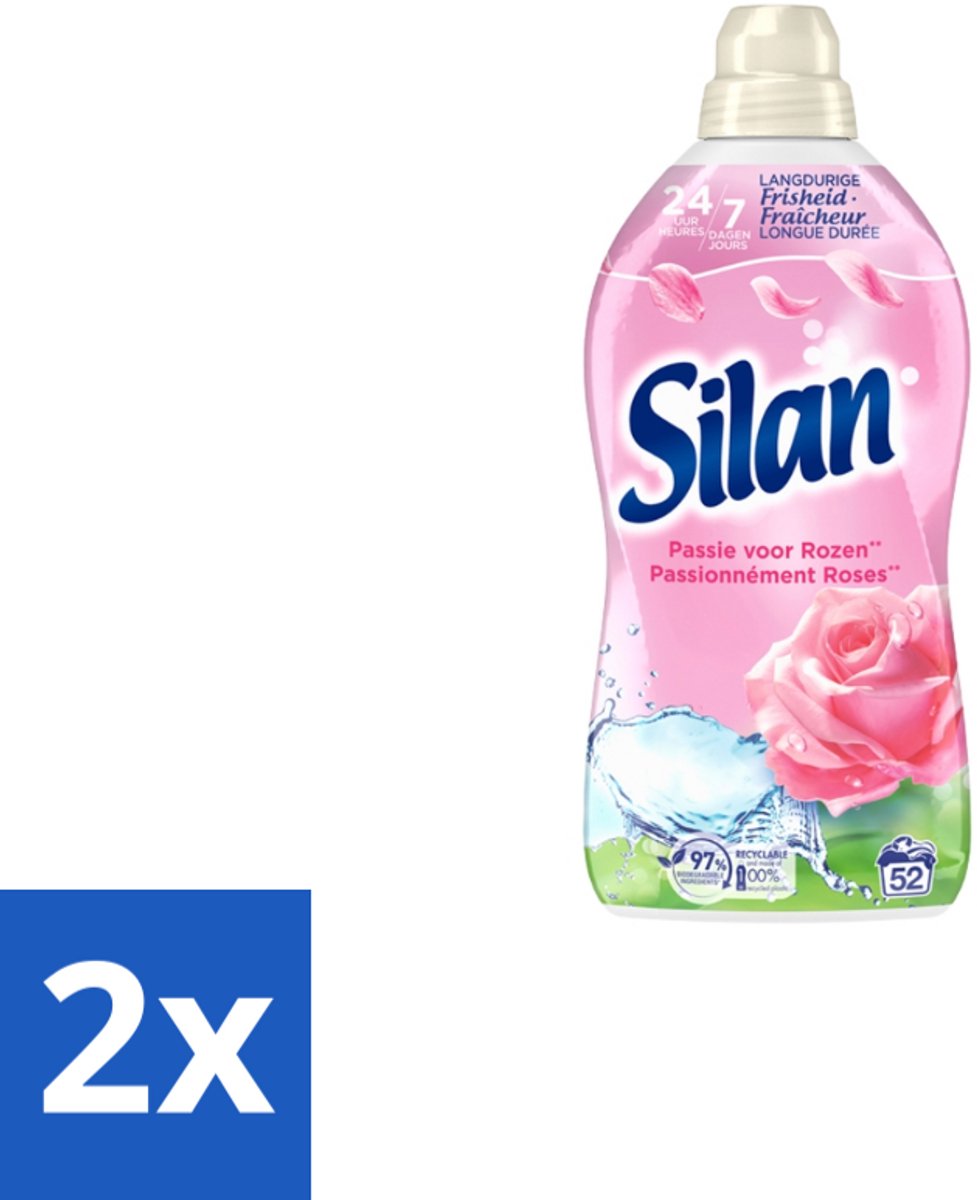 Silan – Wasverzachter – Classic Pink Passie voor Rozen – 1144 ml - Voordeelverpakking - 2 stuks