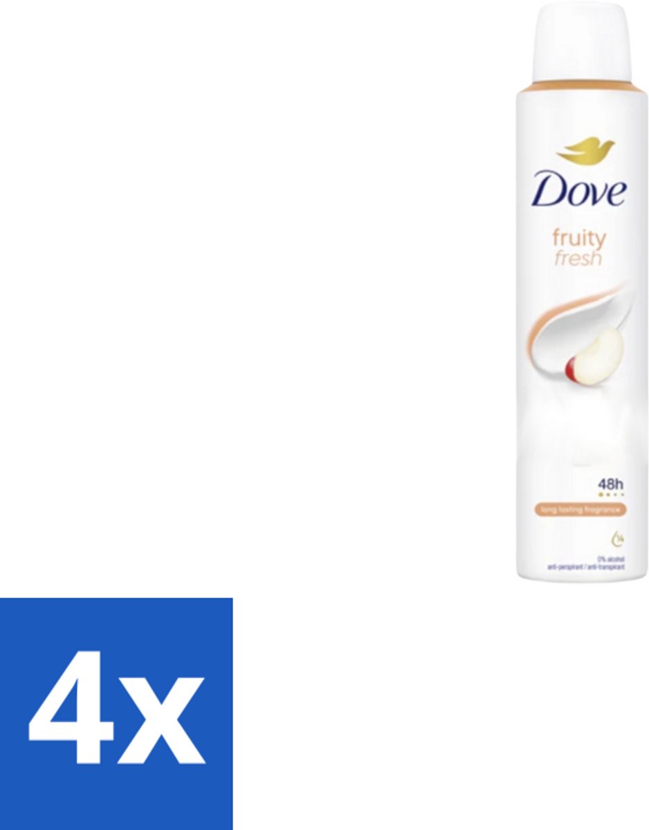 Dove – Deodorant Spray – Fruity Fresh – 200 ml - Voordeelverpakking - 4 stuks