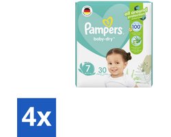 Pampers – Luiers – Active Baby Dry Maat 7 – 30 Luiers - Voordeelverpakking - 4 stuks