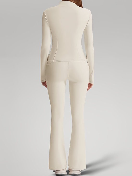 Currero Pilates Pak Dames - Yoga - Buttshaper - Gym - Fitness - Butt Lift - Bil Vergrotend - Heup Liftend - Yogakleding - Beige L — afbeelding 4