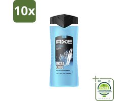 10 x Axe XL - 3-in-1 Douchegel - Ice Chill - Icy Menthol - Insta Cool - 400 ml - Grootverpakking - Douchegel - Axe - Ice Chill - Bevroren Munt - Citroen