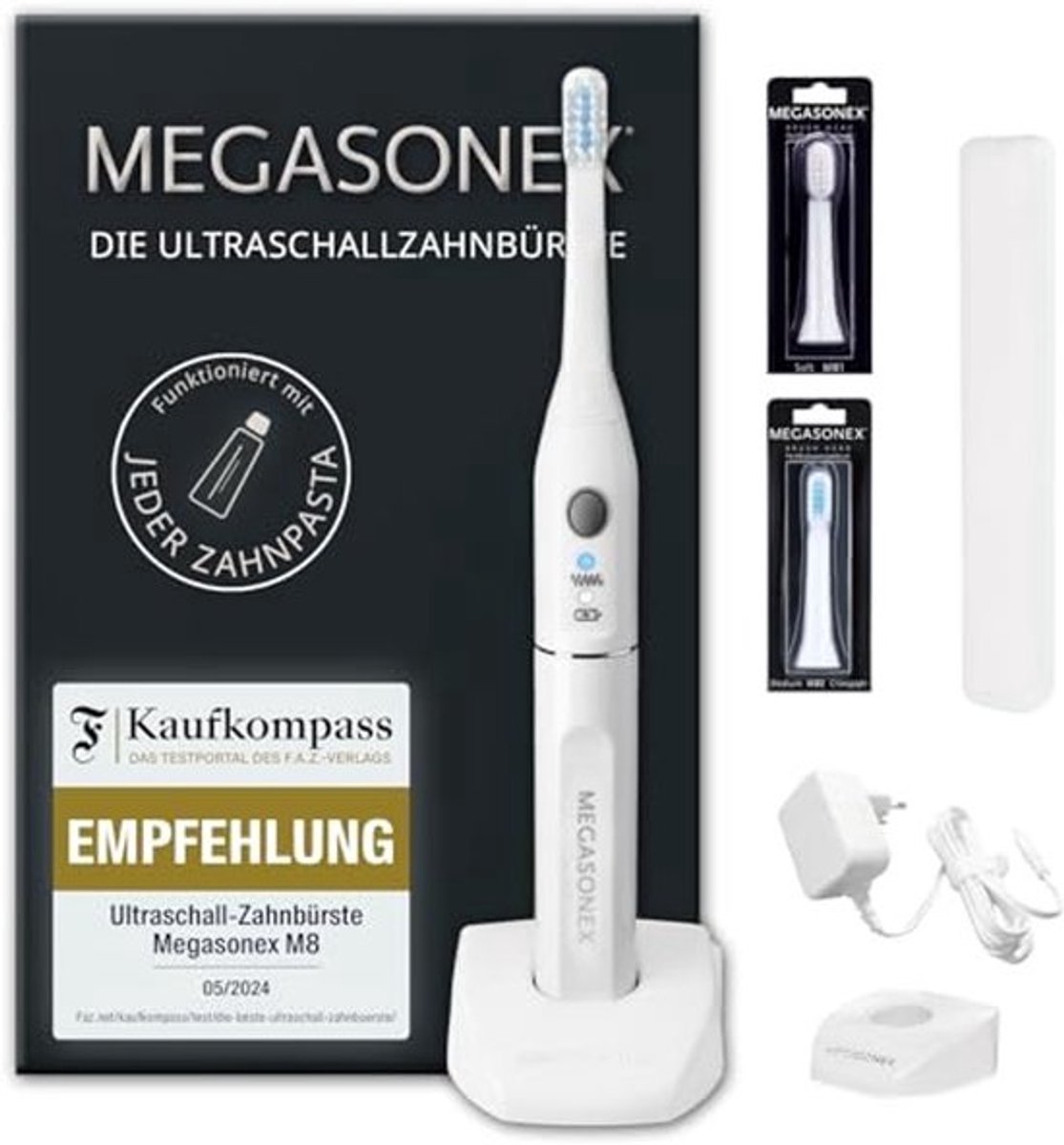 Ultrasone Tandenborstel met 2 Vibratieniveaus - Effectieve Tandverzorging voor Gezonde Tanden