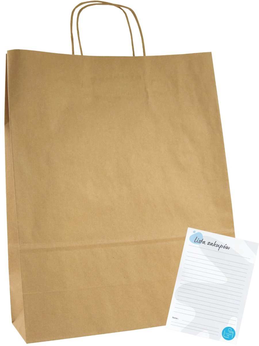 Bruine papieren draagtassen 32x12x40cm - Set van 10 stuks