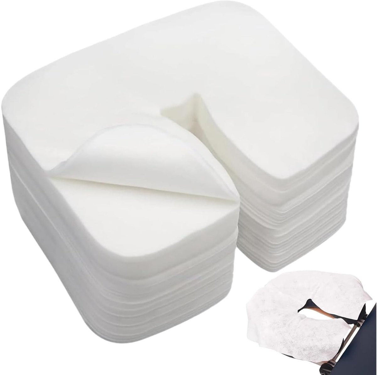 Wegwerpkussens voor hoofdsteunen van massagestoelen, 200 stuks, zachte vlieshoezen, gezichtsmassage, hygiënische handdoeken, comfortabele loungeaccessoires