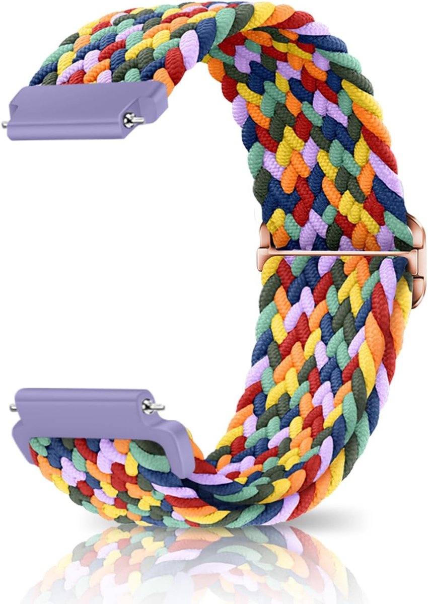 Verstelbare Elastische Armband voor Mannen en Vrouwen, 18 mm tot 22 mm, Zacht en Ademend Nylon, Vervangingsarmband voor Smartwatch
