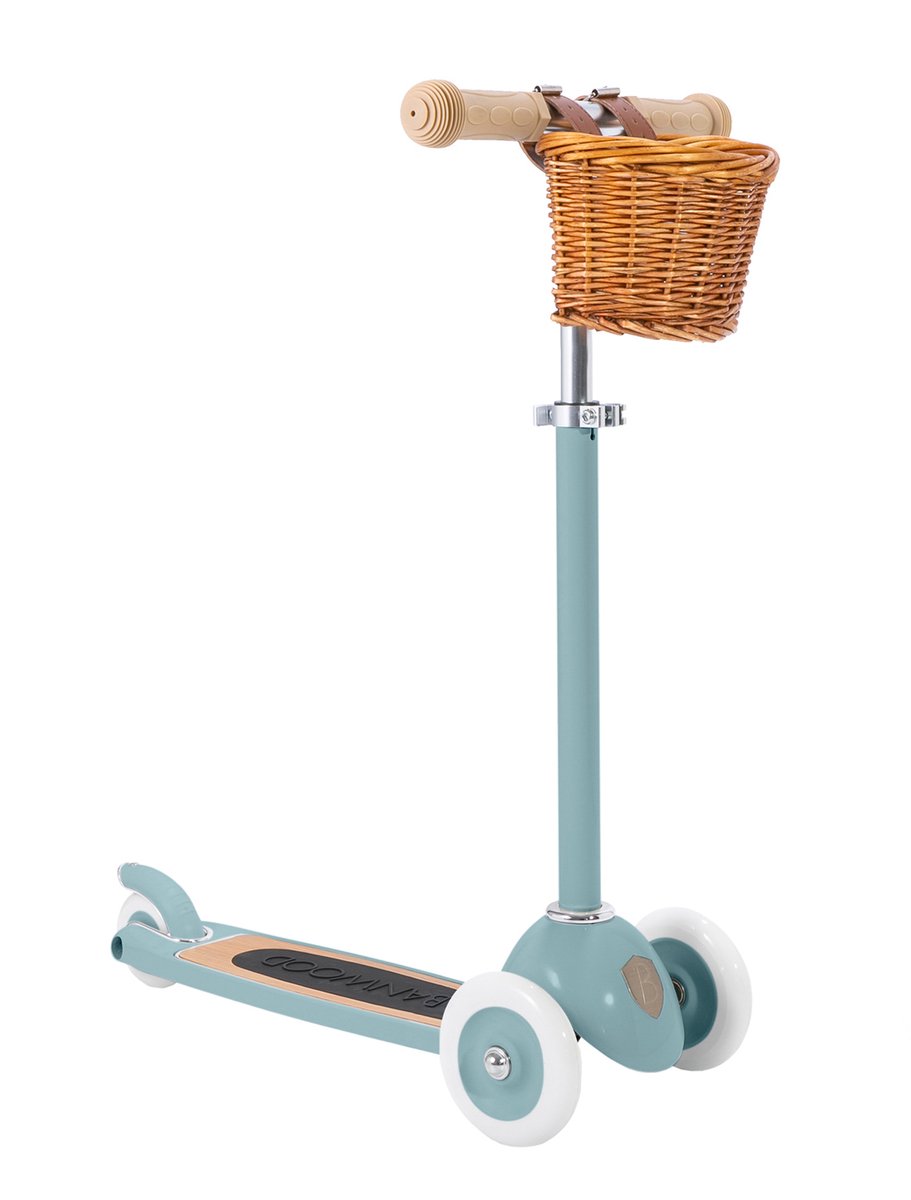 Banwood - Scooter - Kinderstep met mandje - 3-6 jaar - Teal