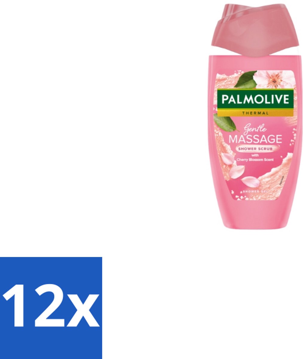 Palmolive – Douchescrub – Thermal Cherry Blossom – 250 ml - Voordeelverpakking - 12 stuks